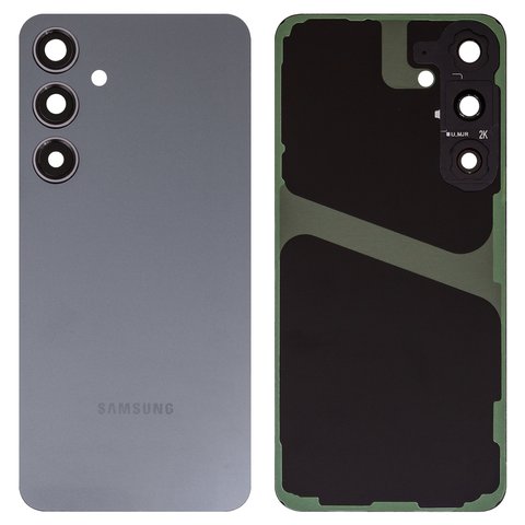 Задня панель корпуса для Samsung S926 Galaxy S24 Plus, чорна, із склом камери, onyx black
