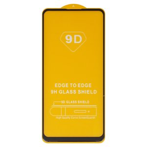 Защитное стекло для Xiaomi Redmi 10 2021 , Redmi 10 2022 , совместимо с чехлом, Full Glue, без упаковки , черный, cлой клея нанесен по всей поверхности