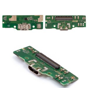 Шлейф для Samsung T295 Galaxy Tab A 8.0 2019, коннектора зарядки, с компонентами, плата зарядки