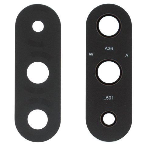 Стекло камеры для Samsung A366 Galaxy A36, черное, без рамки