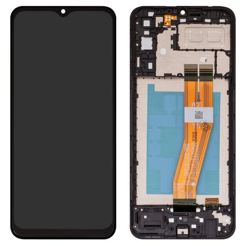 Дисплей для Samsung A042 Galaxy A04e, чорний, з рамкою, High Copy