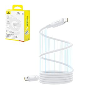 USB кабель Baseus PicoGo, 2xUSB тип C, 100 см, 240 Вт, білий, силіконовий, магнітний, #P10376800211 00