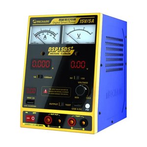 Лабораторный блок питания Mechanic DSP15D5+, одноканальный, трансформаторный, до 15 В, до 5 А, комбинированные индикаторы