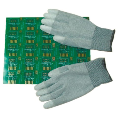 Антистатичні рукавиці Maxsharer Technology C0504 L з поліуретановим покриттям пальців