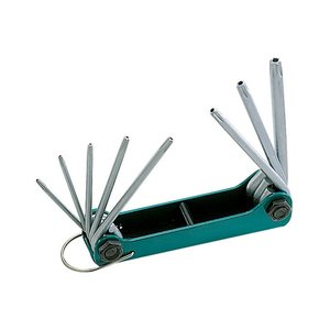 Набір складаних зіркоподібних ключів Torx з отворами Pro'sKit 8PK-021L Набір складаних зіркоподібних ключів Torx з отворами Pro'sKit 8PK-021L
