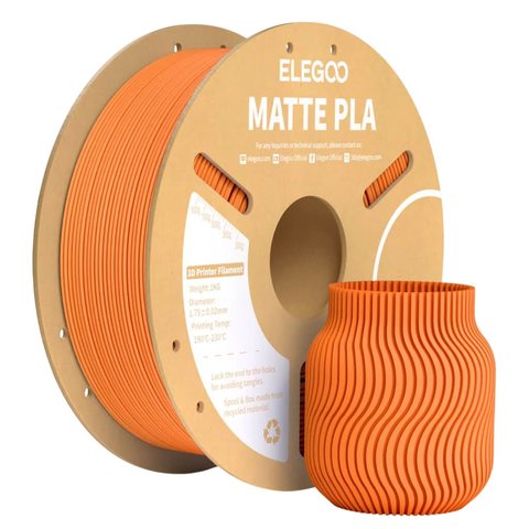 Филамент для 3D принтера ELEGOO PLA MATTE Orange, 1 кг
